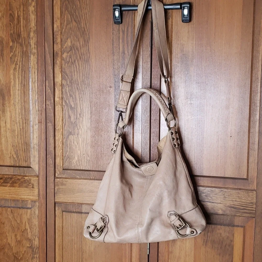 Tano Adjustable Leather Hobo Shoulder Satchel Bucket Bag